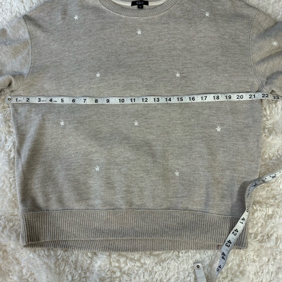 Rails Ramona Sweatshirt in Heather Brown with Embroidered Stars Cozy Lounge Sz M - Picture 7 of 13